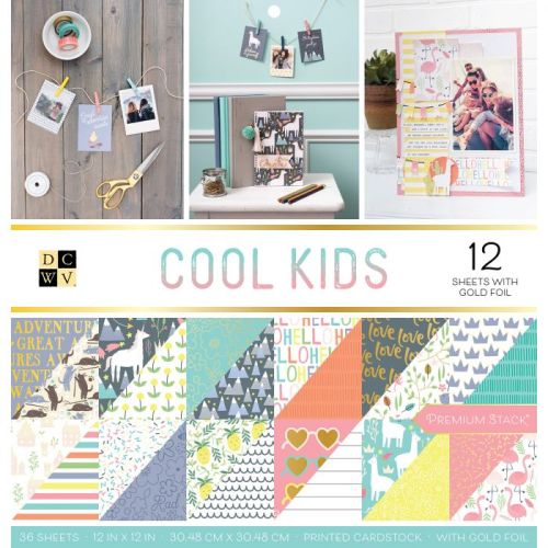 DCWV Cool Kids - Дизайнерски блок 12"х12" / 36листа