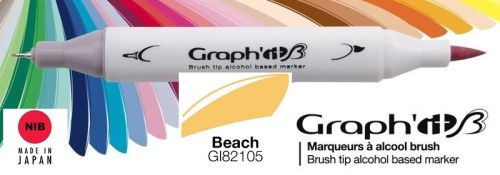 2105 BEACH - GRAPH IT BRUSH MARKER - Двувърх дизайн маркери ЧЕТКА
