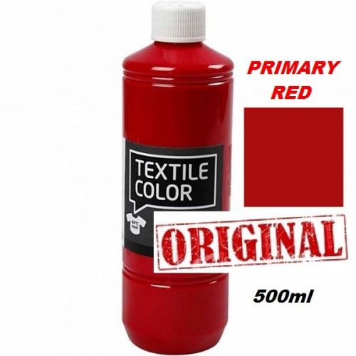 TEXTILE PRIMARY RED - Боя за рисуване върху текстил, светла основа 500мл.