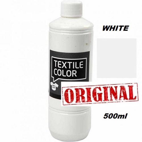 TEXTILE WHITE - Боя за рисуване върху текстил, светла основа 500мл.