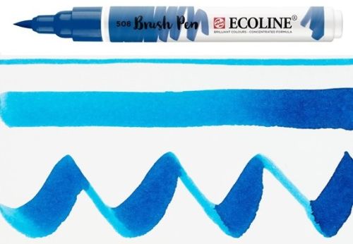 ECOLINE BRUSH PEN  - Дизайнерски маркер ЧЕТКА  - 508 PRUSSIAN BLUE