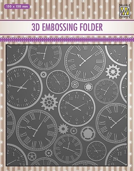 3D-embossing folder "TIME" 150x150mm- 3D Ембос папка