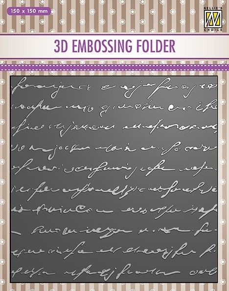 3D-embossing folder "WRITING" 150x150mm- 3D Ембос папка
