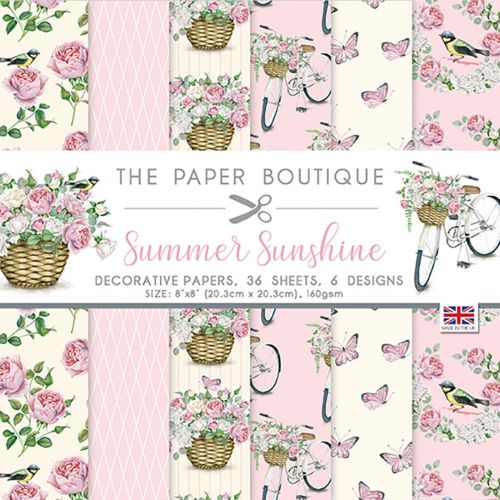 Paper Boutique • Decorative Papers pad 36 sheets - Дизайнерски блок 20.5 X 20.5CM - Summer sunshine