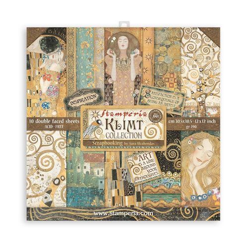 Stamperia, Klimt 12x12 Inch Paper Pack - Дизайнерски блок 12"x12" 