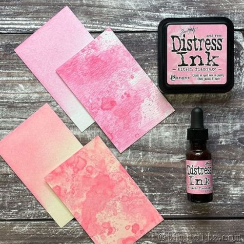 Distress ink pad by Tim Holtz - Тампон, "Дистрес" техника - Kitsch flamingo