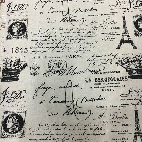 Vintage CoCo~ton • Fabric printed cotton/linen - ДИЗАЙН ВИНТИДЖ ТЕКСТИЛ  50 x 70 см. - "Paris 1845"
