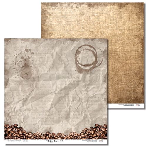 Laserowe LOVE, Paper - Coffee Time -04 - Дизайнерски двустранен картон 30,5 х 30,5 см. 