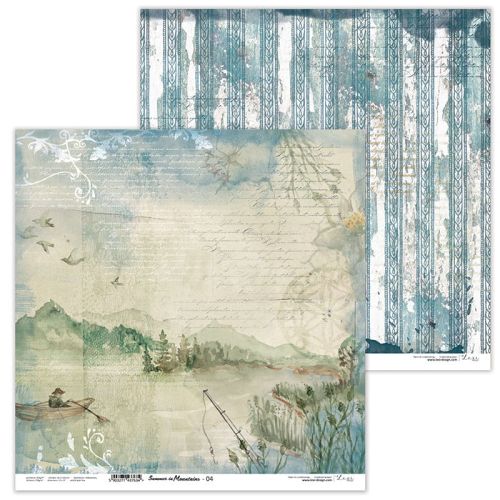 Lexi Design, Paper - Summer in Mountains 04 - Дизайнерски двустранен картон 30,5 х 30,5 см. 