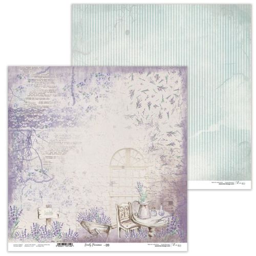 Lexi Design, Paper - Lovely Provence 09 - Дизайнерски двустранен картон 30,5 х 30,5 см. 