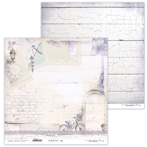 Lexi Design, Paper - Lovely Provence 01 - Дизайнерски двустранен картон 30,5 х 30,5 см. 