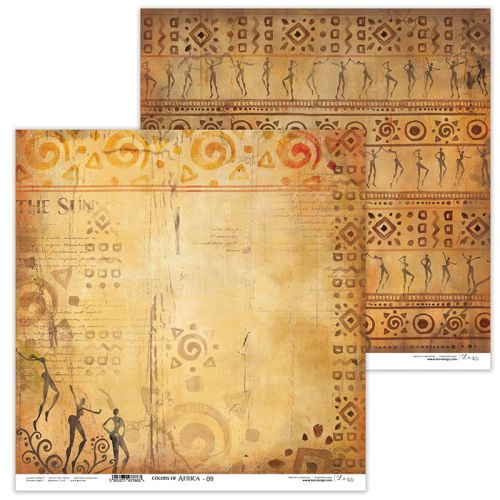 Lexi Design, Paper - Colors of Africa 09 - Дизайнерски двустранен картон 30,5 х 30,5 см. 