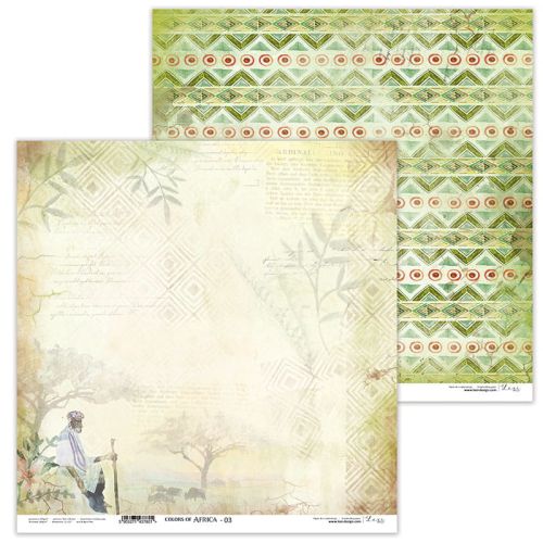 Lexi Design, Paper - Colors of Africa 03 - Дизайнерски двустранен картон 30,5 х 30,5 см. 
