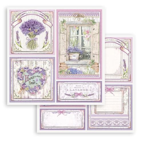 STAMPERIA, Provence Cards Paper Sheets - Дизайнерски скрапбукинг картон 30,5 х 30,5 см.