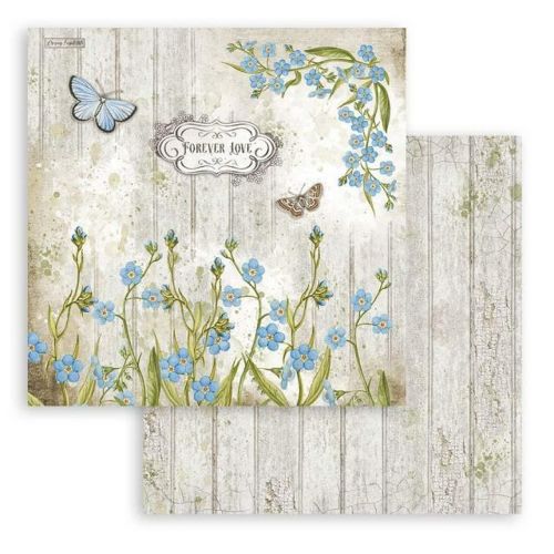 STAMPERIA, Romantic Garden House Columbin Paper Sheets - Дизайнерски скрапбукинг картон 30,5 х 30,5 см.