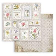 STAMPERIA, Romantic Garden House Tags Paper Sheets - Дизайнерски скрапбукинг картон 30,5 х 30,5 см.