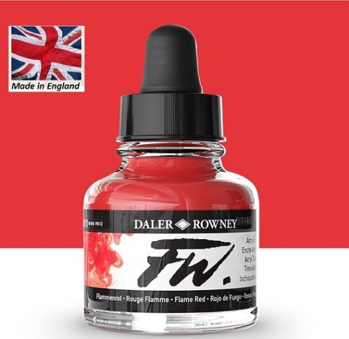 DALER ROWNEY АКРИЛЕН ТУШ FW 29,5 мл - FLAME RED 517