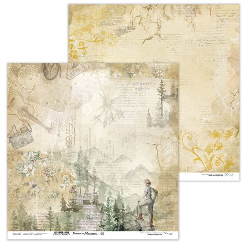 Lexi Design, Paper - Summer in Mountains 05 - Дизайнерски двустранен картон 30,5 х 30,5 см. 