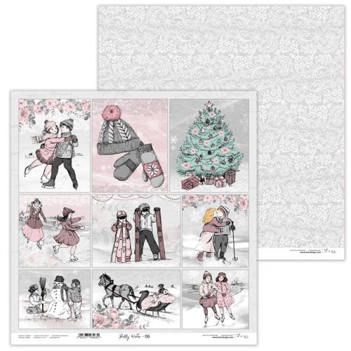 Lexi Design, Paper - Shabby Winter 06 - Дизайнерски двустранен картон 30,5 х 30,5 см. 