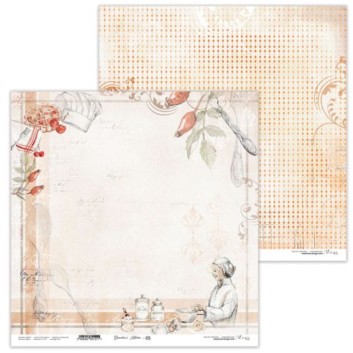 Laserowe LOVE, Paper - Grandma's Kitchen 05 - Дизайнерски двустранен картон 30,5 х 30,5 см. 