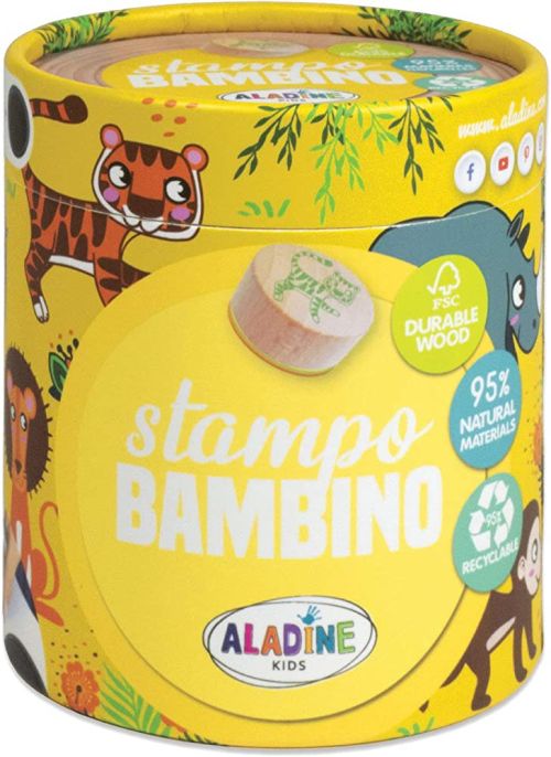 STAMPOBABY ALADINE , FRANCE - Комплект големи гумени печати + тампон 3132