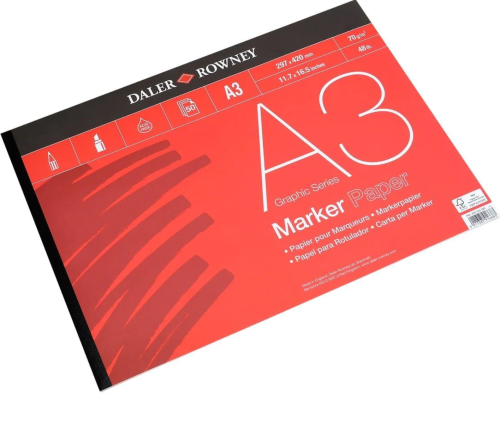 Daler-Rowney Graphic Series Marker Paper Pad А3 -  Блок за MARKER рисуване 50 листа / А3