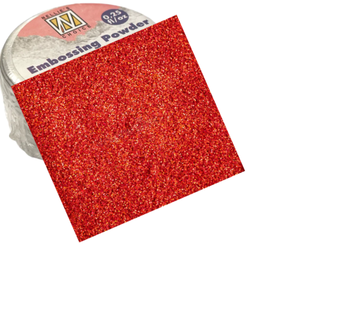 Embossing powder "Supersparkle red" 0,25 - Глитер пудра за топъл ембос - Фин глитер Червено