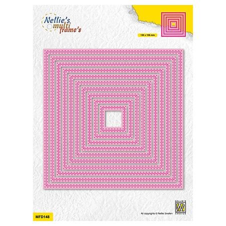 Nellie Snellen • Multi Frame Dies Continue Double Stitchlines Square