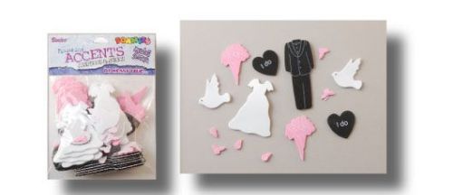 Darice • Foam stickers 66 pcs, Wedding - 3D комплект стикер елементи "Сватба" - 10 х 10 см.
