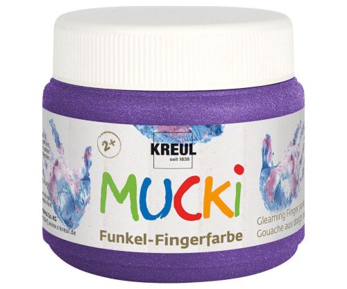 MUCKI, 2+, Gleaming Finger Paint 150 ml. - Magic Lilac