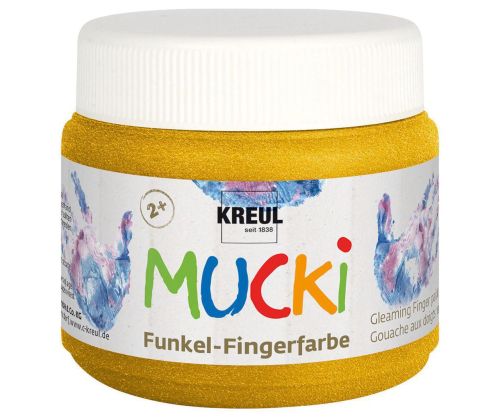 MUCKI, 2+, Gleaming Finger Paint 150 ml. - Gold treasure