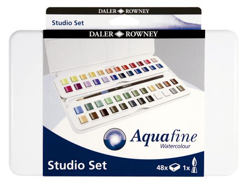 Daler-Rowney Aquafine 48-pc Watercolor Studio Set 