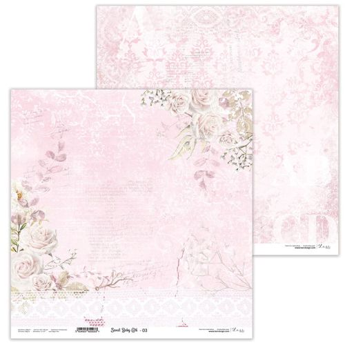 Lexi Design, Paper - Sweet baby girl 03 - Дизайнерски двустранен картон 30,5 х 30,5 см. 