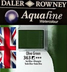ROWNEY AQUAFINE Watercolour PAN - Акварел на кубче # OLIVE GREEN