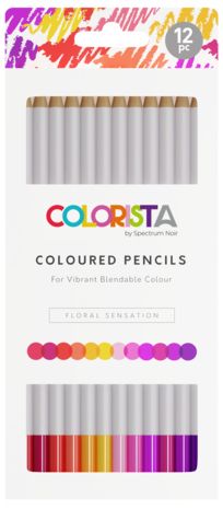 COLORISTA FLORAL PENCILS 12 -  ФЛОРАЛНИ моливи за дизайн и рисуване 12цв 