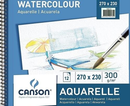 CANSON WATERCOLOUR BLOCK 300g - АКВАРЕЛЕН блок 12л # 270x230