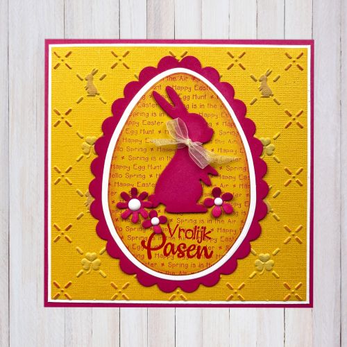 3D-embossing folder "Bunny's and Clovers" 150x150mm - 3D Ембос папка