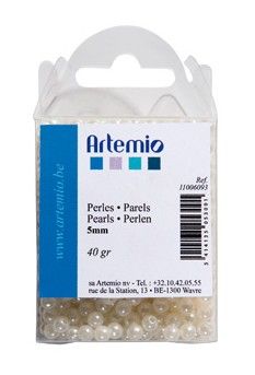 ARTEMIO PEARL BEADS - Кръгли перлички-мъниста 5 мм / 40 гр.